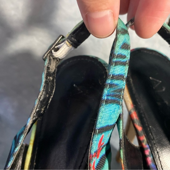 Aldo TROPIC Floral Peep Toe Stiletto Heel Women’s 7.5 Colourful Elegant Summer - Picture 8 of 9